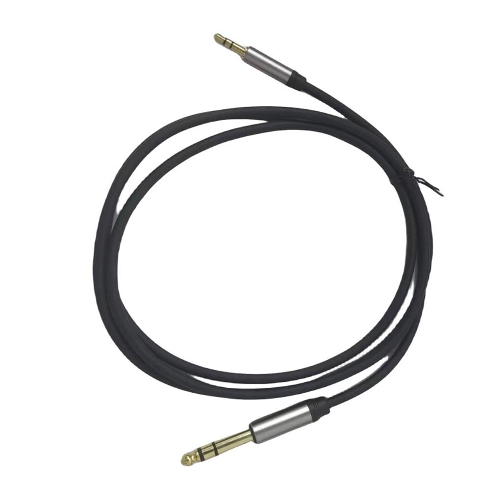 6.35mm 3.5mm Audio Cable Male To Male for Electric Guitar Mixing Console Powered Speaker Electronic Drum Noise Reduction