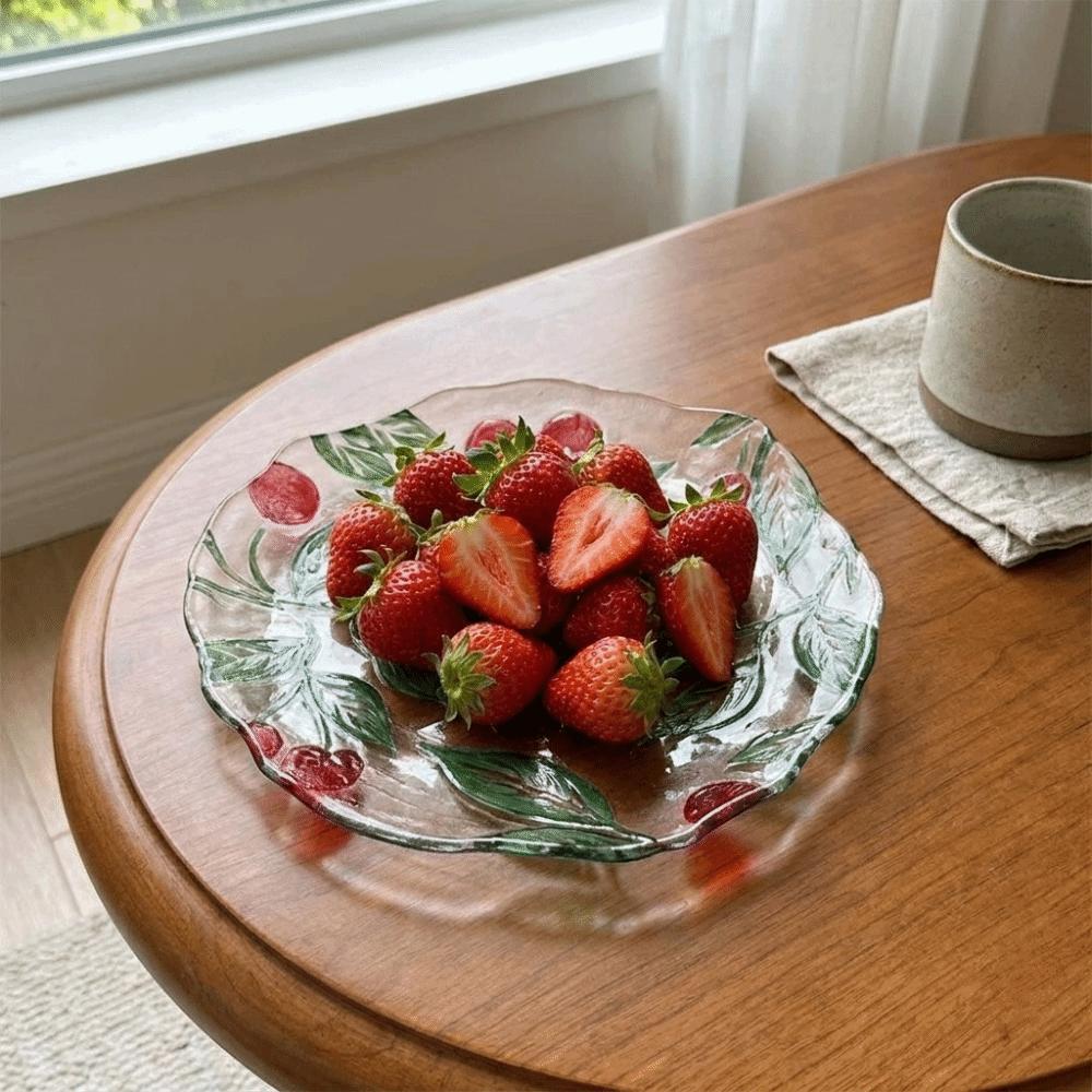 Safe Fruit Plate Lemon Pattern Dinner Plate Multi-purpose Shallow Plate Picnic
