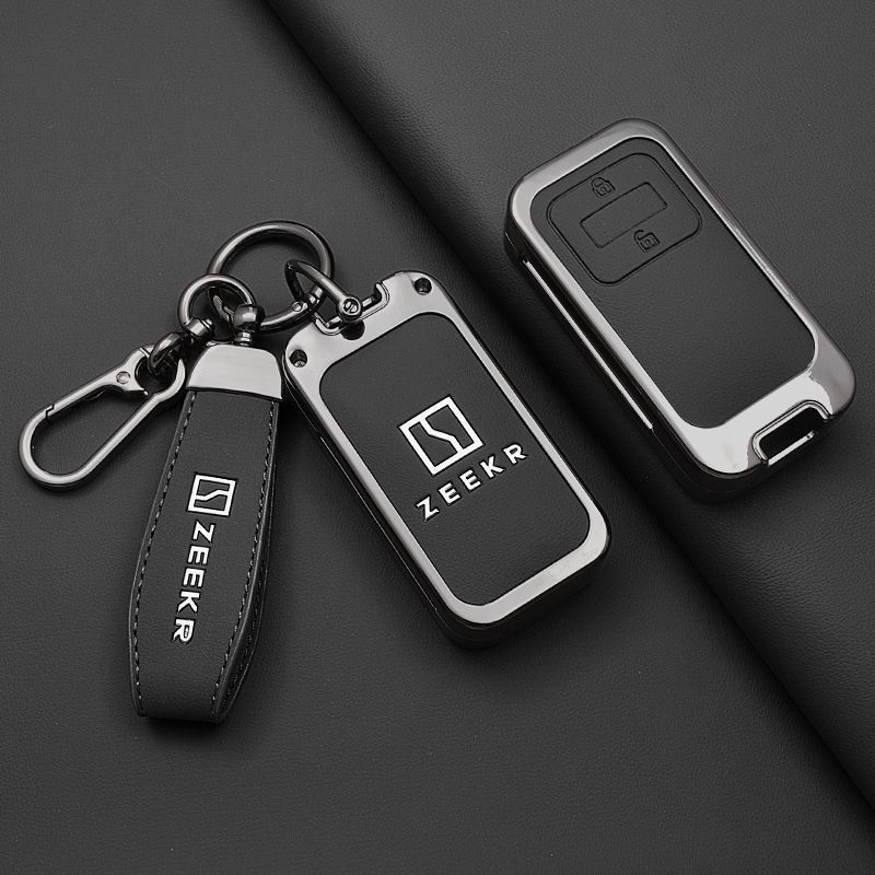 Zinc Alloy Key Case Protective Cover Remote Key Decor Cover Shell Keychain Ring Holder Accessories for Geely Zeekr 9X 2025 2026