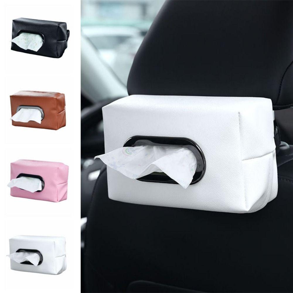 Practical Car Tissue Holder PU Leather Automotive Napkin Holder Gift Tissue Storage Box  Car Seats