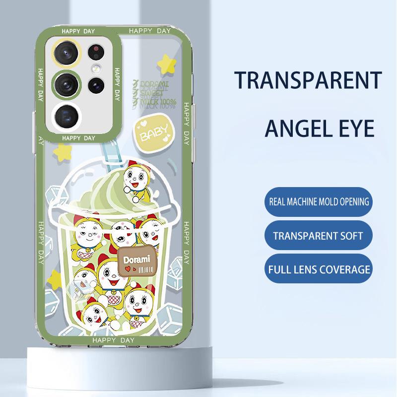 Samsung S21Plus симпатичный мягкий чехол Dingdang A52, Orange Juice 22, прозрачный чехол A32, в комплекте.