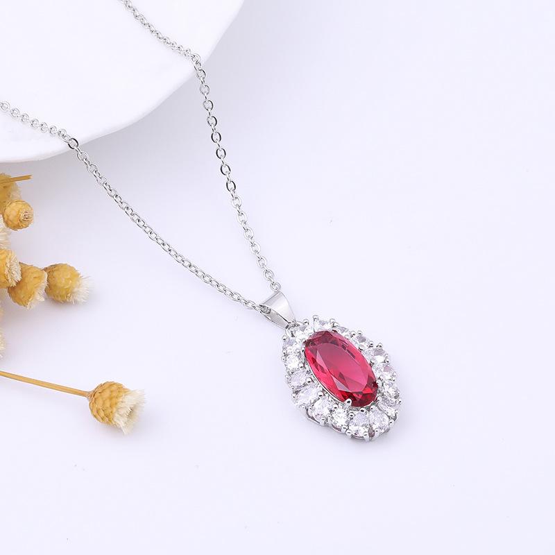 High-End Light Luxury Zircon Earrings Jewelry Set Women'S Luxury Stud Earrings Silver Needle Jewelry Set