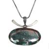 Серебряный кулон ручной работы с драгоценным камнем хризоколла для женщин и мужчин 1,75