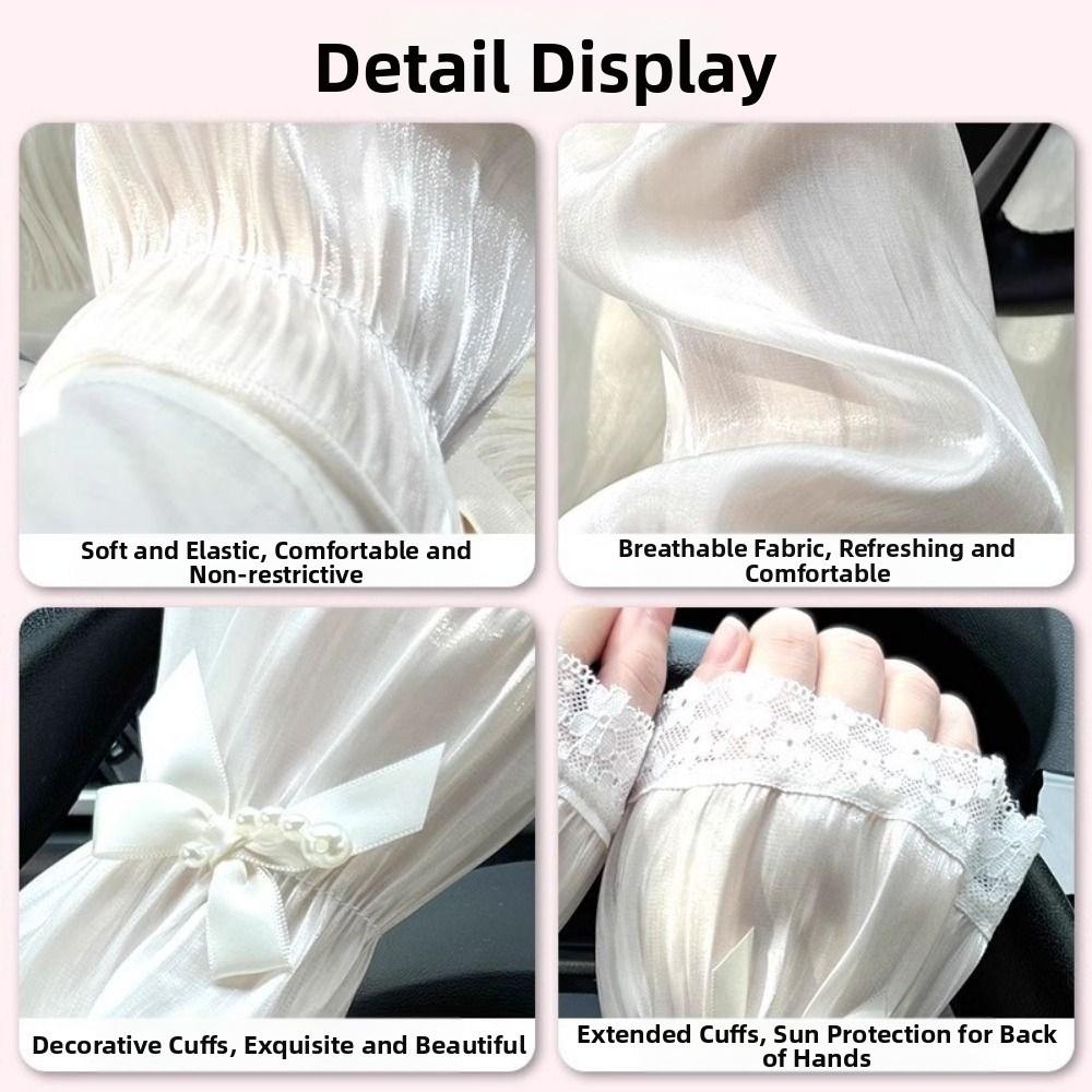 Breathable Sun Protection Sleeves Long Sleeves Arm Sun Sleeves Cooling Lace Arm Cover Cycling