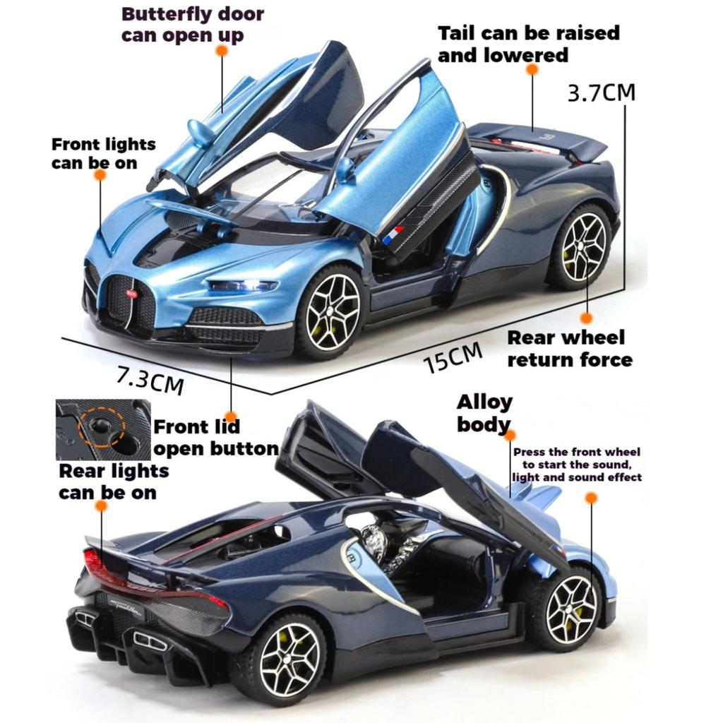 Масштаб 1/32 Суперкар Bugatti Tourbillon V16 Сплав Металл Литой Модель Машины Детские Игрушки Коллекция Mini GT Хобби Подарки на День Рождения Мальчик