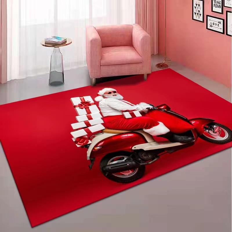 Водопоглощающий износостойкий рождественский коврик для двери, коврик для ванной комнаты, нескользящий рождественский декор