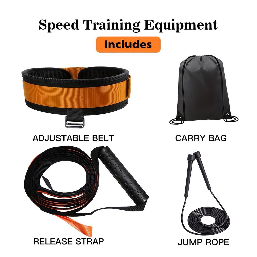 Speed Training Kits Resistance Band Overload Running Resistance Harness with Jump Rope Strength Training Accessories