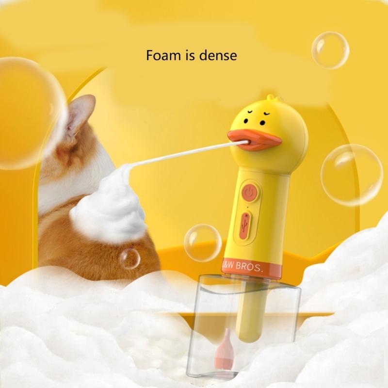 Automatic Pet Bath Foam Machine Electric Dog Soap Dispenser USB Rechargeable