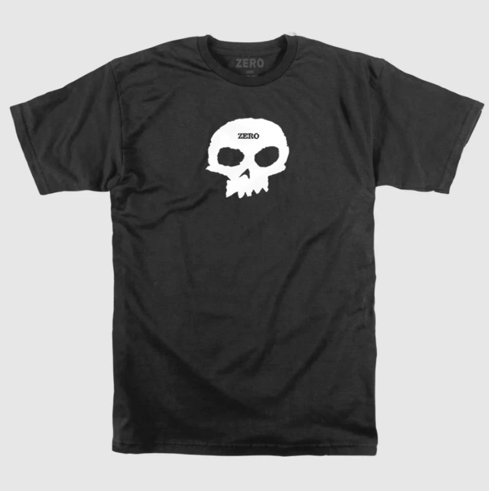 Футболка Zero Skateboards с логотипом Single Skull Черный Белый