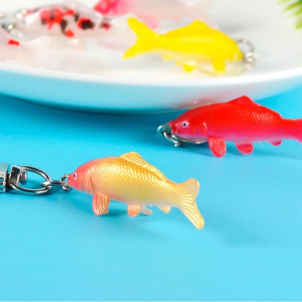 Подвеска на сумку в виде рыбки кои Lucky Koi, брелок для ключей с рыбкой кои, имитация модели животного кои, ключ от машины