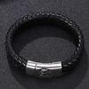 Fashion Men OWL Leather Bracelet Stainless Steel Clasp Fashion Bangles Jewelry Pulseras Hombre