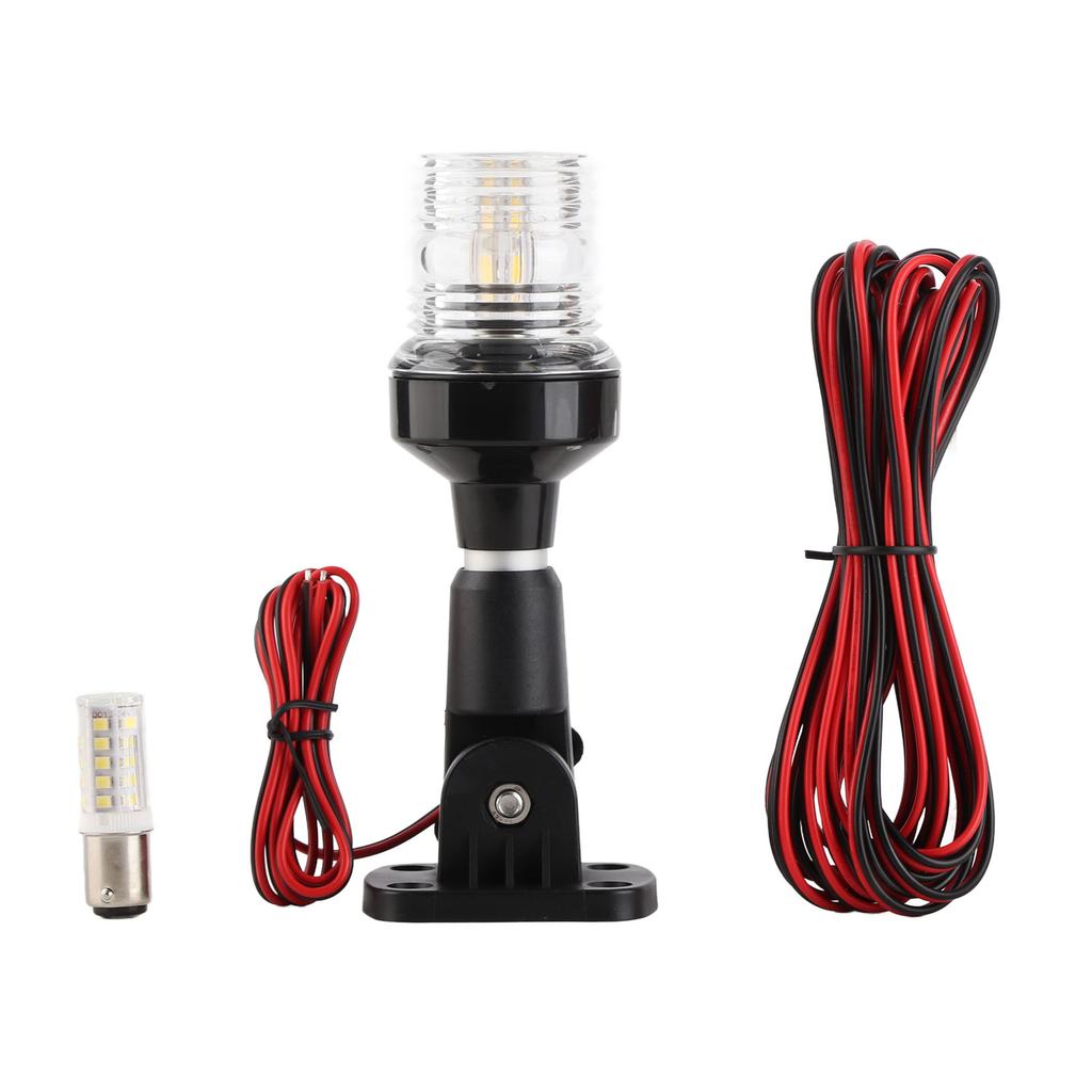 6-дюймовый складной якорный фонарь, всесторонний лодочный фонарь, 33 светодиода, видимость 3NM, водонепроницаемый IP66, морская лампа