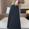 Angora Red Umbrella Skirt Half Skirt for Women Autumn Winter Mid-Length Plus Size Hip-Covering Slimming Pleated Skirt Half Suit Skirt
