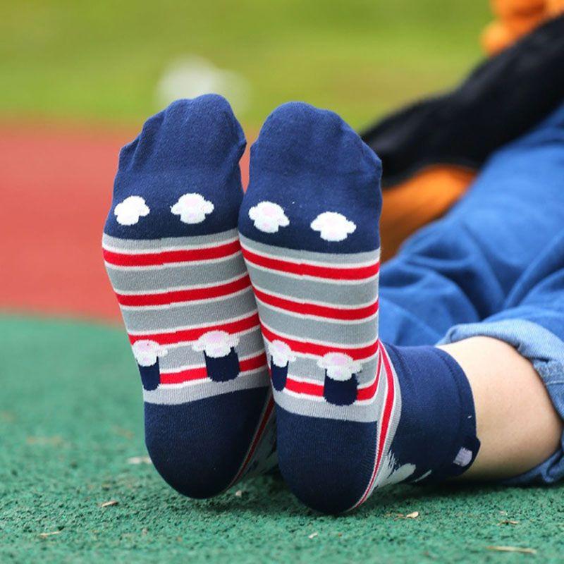 Premium Quality Womens Cotton Socks Featuring Cute Cartoon Dog Motif