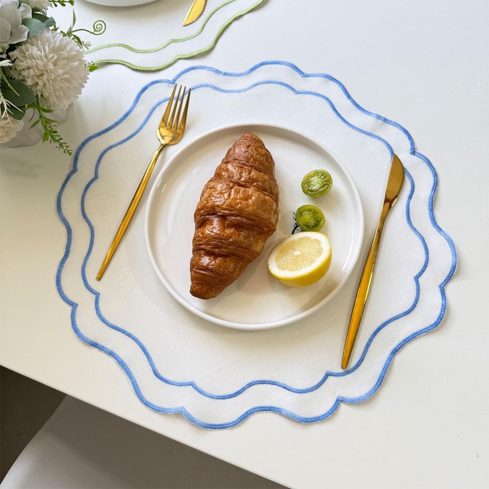 Vintage Embroidered Placemat Cotton Dining Table Mat Trendy Table Place Mat