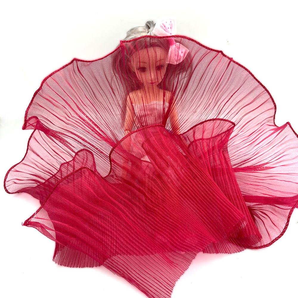 Кружевная отделка Ткань органза Русалка С оборками Прозрачная Переливающаяся Лазерная плиссировка для пэчворка Юбки Свадебное шитье Костюмная фурнитура