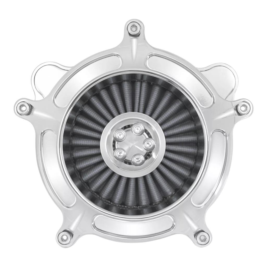 Motorcycles Turbine Air Cleaner Intake Filter Chrome For Harley Sportster XL Touring Softail Dyna EVO & Twin Cam Fatboy FXDLS
