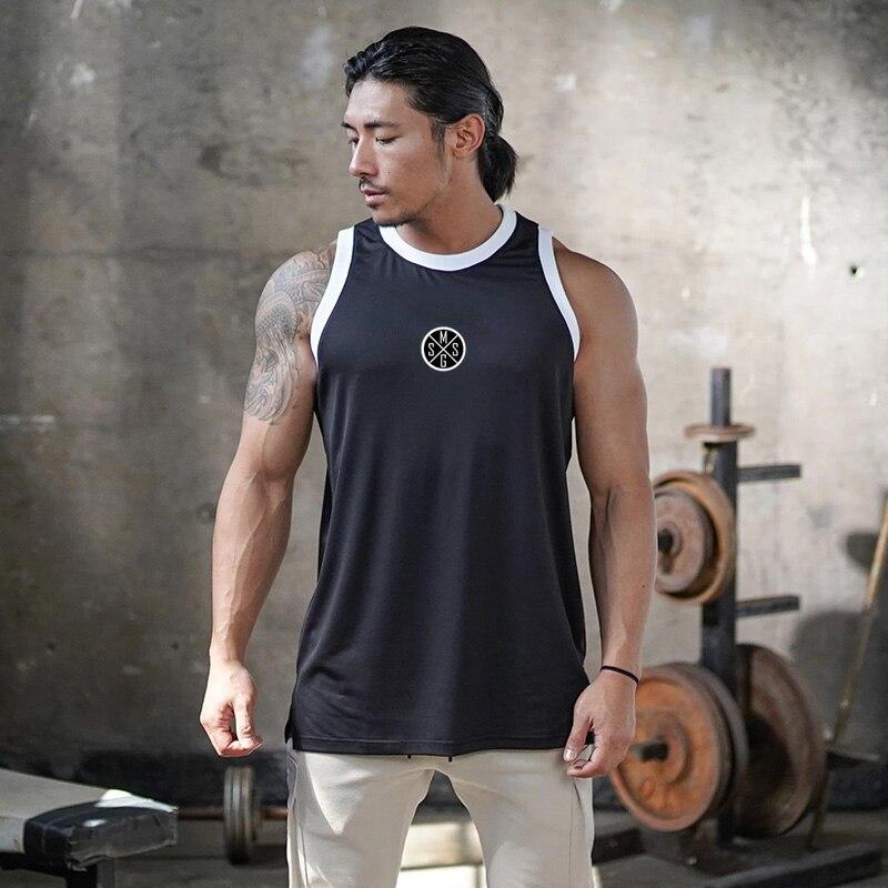 Muscleguys Новые поступления, летние молодежные повседневные топы, мужские дышащие топы для фитнеса и мышц, баскетбольная тренировочная футболка без рукавов для спортзала