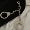 Fashionable Keychain Handcuff Pendant Keyring Decorative Key Holder Punk Key Hanger Pants Chains for Hip Hop Lovers