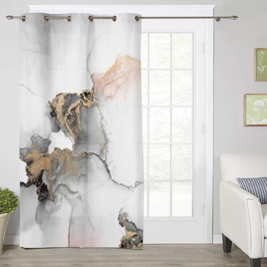 Черное золото, абстрактные мраморные оконные шторы для гостиной, спальни, роскошные современные кухонные шторы, тканевые шторы