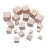 Wooden Square Blocks Unfinished Wood Solid Wood Cube Mini Cubes DIY Woodwork Craft Embellishment for Wedding Christmas Party
