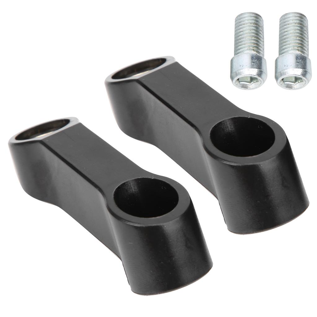 2pcs 0.4in M10 Motorcycle Mirror Riser Spacers Extension Adapter Universal Accessory