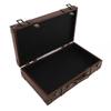 Wood Vintage Suitcase Brown Wooden Storage Box Multi-purpose Organizer  Home Organization
