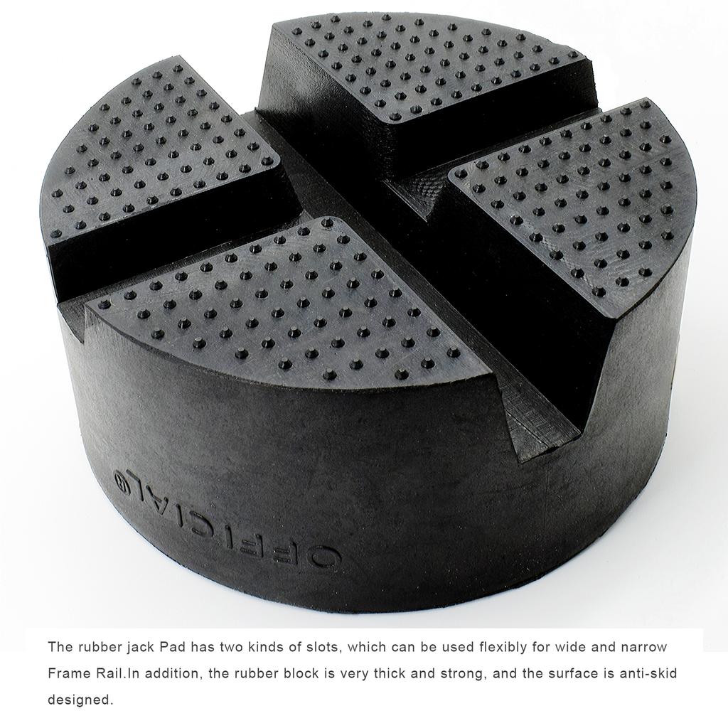 Rubber Car Lift Jack Stand Pad Slotted Floor Frame Rail Adapter Protector Jackiing Tool Thickened Antislip Adaptor Support Pads