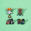 Японский манга-мультфильм креативный ONE PIECE брошь креативная личность анимация периферия череп Луффи металлическая значок