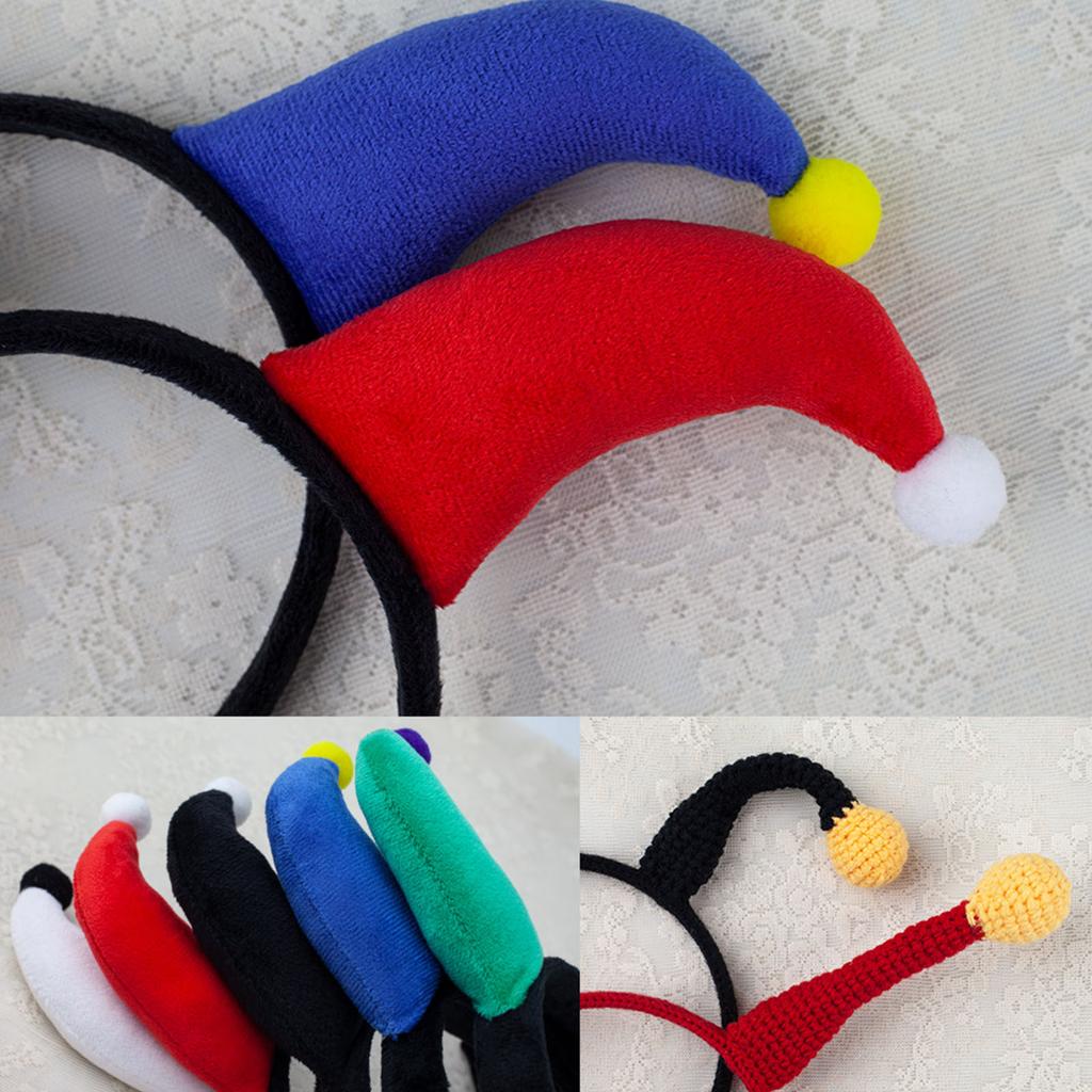 Colorful Clown Headband With Nose Set Costume Cosplay Accesories For Carnival Birthday Parties And Dress Up Event