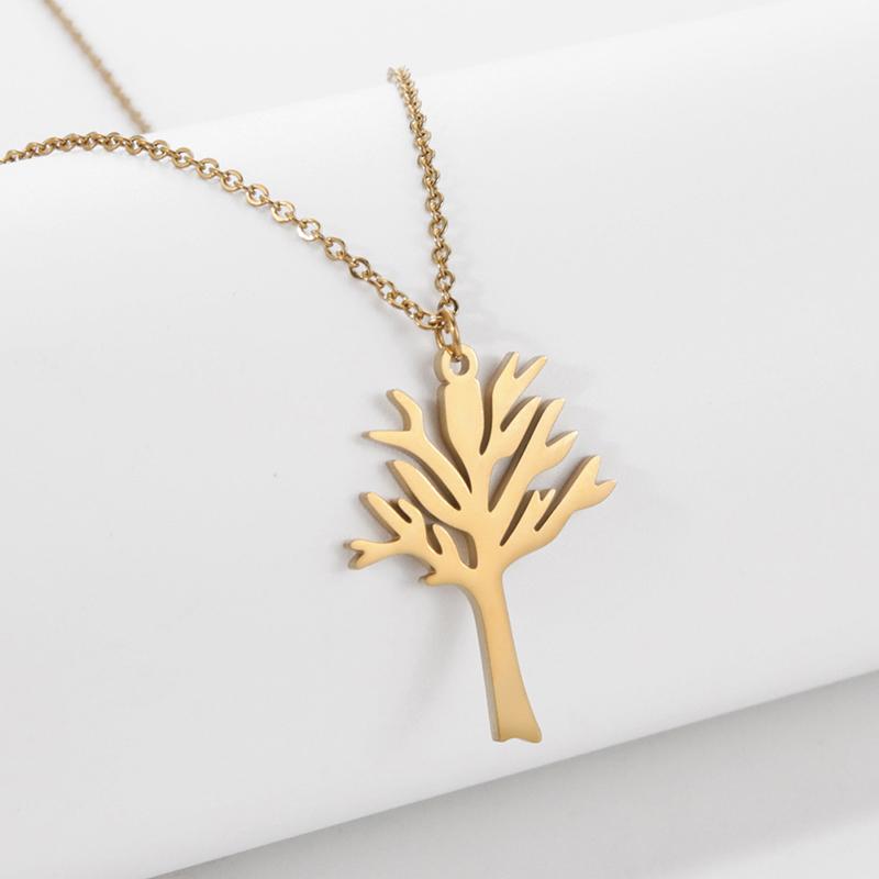 Ожерелье из титановой стали с подвеской «Дерево жизни» в стиле хип-хоп, ювелирные изделия из высококачественной нержавеющей стали для мужчин и женщин