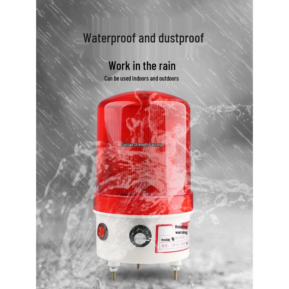 LTE-6102J Adjustable Volume LED Rotating Warning Light & Alarm (220V/24V/12V)