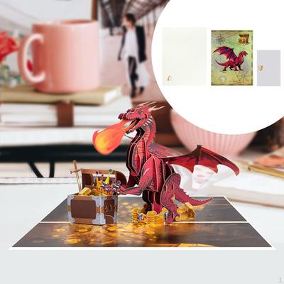 3D поздравительная открытка с конвертом и биркой для записей Уникальная многофункциональная креативная на день рождения