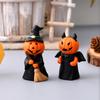 Праздничная фигурка тыквы из смолы на Хэллоуин, разноцветное центральное украшение для вечеринки и домашнего интерьера, настольный аксессуар