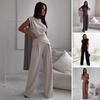Women Two Piece Outfits Summer Sleeveless Irregular Hem Top And Wide Leg Pants Set Casual Business Office Set