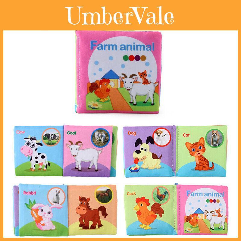Soft Cloth Book For Early Education Of English Animals And Transportation
