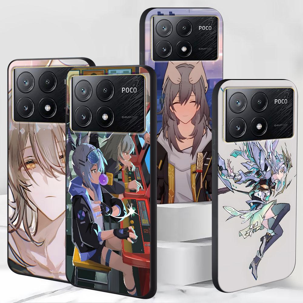 Чехол Honkai Star Rail Firefly для Xiaomi Poco M3 X3 NFC X5 M5s M4 Pro 5G F3 Черный Силиконовый Мягкий Чехол для Телефона Coque