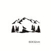 New Black Howling Wolf Tree Mountain Moon Star Graphic Sticker For SUV RV Camper Van