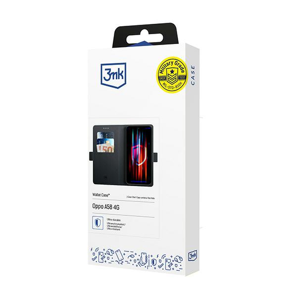 Etui 3Mk Wallet Case Do Oppo A58 4G, Czarne