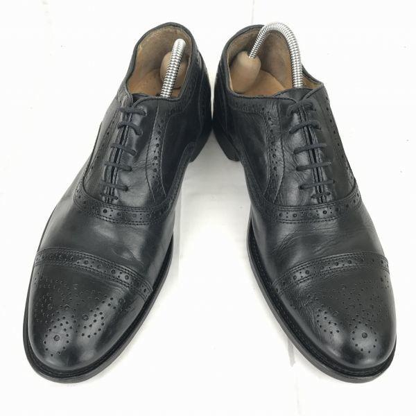 Mercante Fiorentini Italy Leather Punch Cap-Toe Dress Shoes Men’s 28.5 Black(USED)