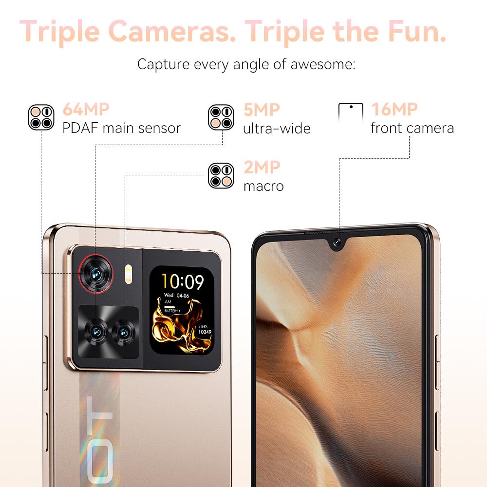 Смартфон Cubot X100 6,88 дюйма, 5G, 16 ГБ(8+8), 256 ГБ, Камера 64 МП, Аккумулятор 5100 мАч, NFC
