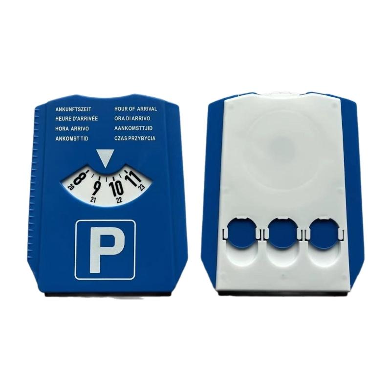 Прочный парковочный счетчик, скребок для льда, дисплей времени, диск для лобового стекла автомобиля, лопата для снега, таймер для уборки снега, часы