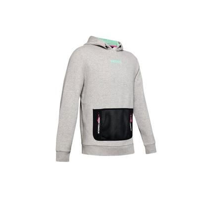 Under Armour Ретро цветные блоки карман флисовая толстовка мужская толстовка серая 1359141-014