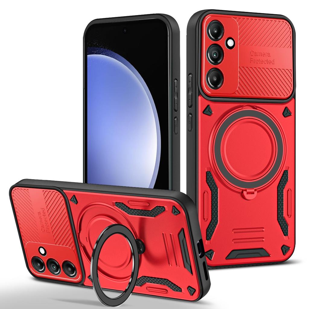 For Samsung Galaxy A15 5G Magnetic Case Shockproof TPU + PC Phone Back Cover with Kickstand