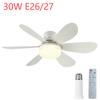 E26/E27 Светодиодный светильник-вентилятор Потолочные вентиляторы с лампой и пультом 30/40 Вт Лампа-вентилятор С регулировкой яркости Таймер для спальни, кухни, гостиной