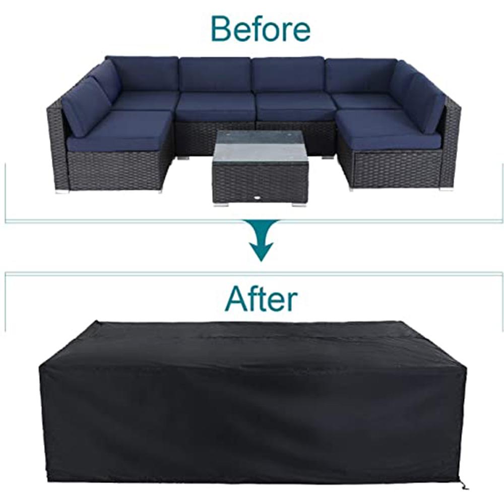 Multiple Size Outdoor Furniture Cover Sofa Chair Table Cover Rain Snow Dust Covers Patio Furniture Sectional Sofa Set Cover