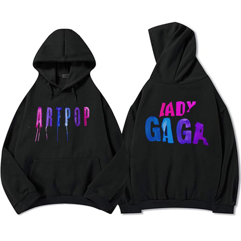 Уличная мужская одежда ARTPOP Толстовки с капюшоном Lady-Gaga Хип-хоп Зимние толстовки с капюшоном Графический принт Пуловеры Повседневная толстовка унисекс
