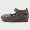 Women's Genuine Leather Thick-Soled Roman Sandals - High-Heel, Breathable, Comfortable for Mothers
