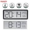 ЖК-экран Цифровые настенные часы Время Температура Влажность Дисплей времени Электронные часы Настольные цифровые часы Питание от батареи