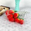5 шт. Высококачественные 8 цветов Имитация розы DIY Украшение для вечеринки Праздничные принадлежности Искусственные цветы Винтажная шелковая роза Декор для дома